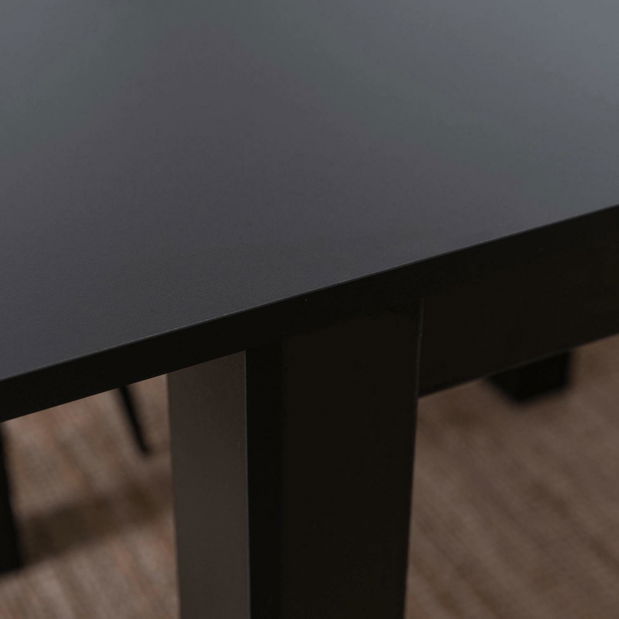 Masă de sufragerie extensibilă Menores (negru) (pentru 4-6 persoane) *vânzare stoc