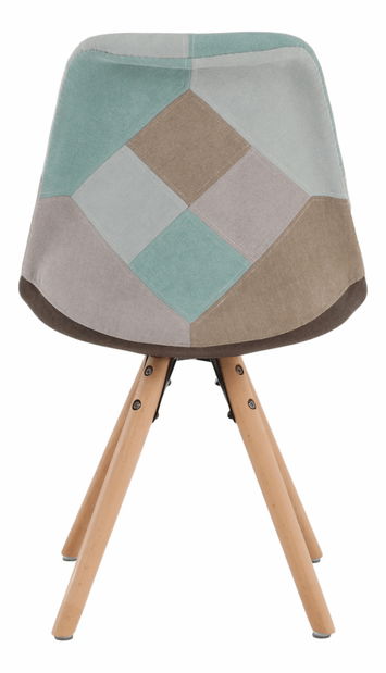 Jedálenská stolička Glority (mentolový patchwork)