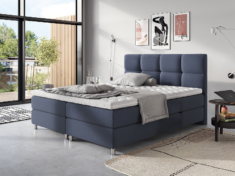 Manželská posteľ Boxspring 160 cm Amarydia (sawana 80)