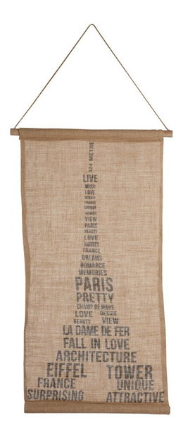 Dekorácia na stenu Jolipa (56x95x3cm) (Hnedá)