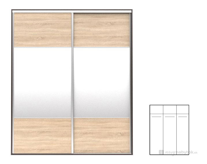 Šatníková skriňa BRW F19 SZF2M/200