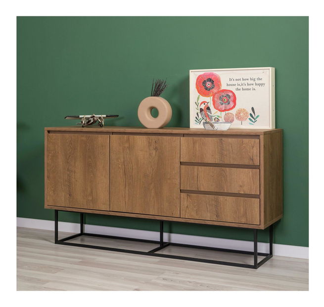 Set mobilier living Laxi 15 (nuc + negru)