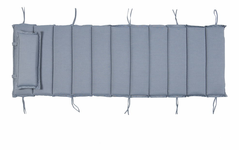 Kerti nyugágy Brest (világosszürke) (kék párna)