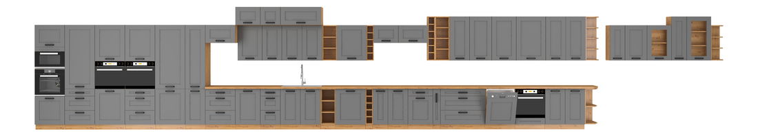 Ușă pentru mașina de spălat vase încorporată Lucid ZM 446 x 570 (Stejar artisan + dustgrey)