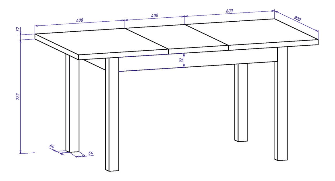 Jedálenský stôl Allan 120 (dub sonoma) (pre 4 až 6 osôb)
