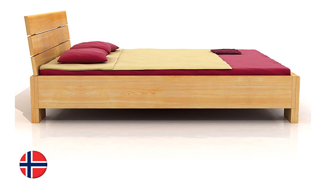 Jednolôžková posteľ 120 cm Naturlig Tosen Long High (borovica) (s roštom)