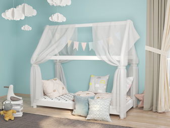 Detská posteľ 80 cm Coddo (biela) (s roštom)