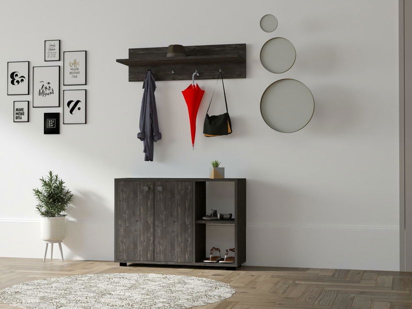 Set za predsoblje Detabu 1 (antracit)