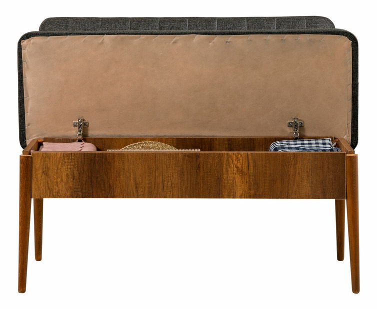 Blagovaonski stol na razvlačenje sa 2 stolice i 2 klupe Vlasta (orah + antracit)