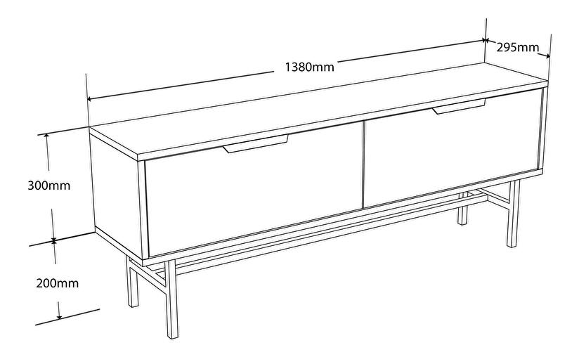 TV stolík/skrinka Bianco (dub)