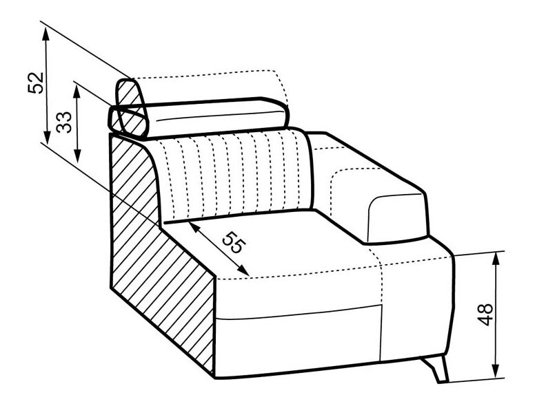 Sarokkanapé Pamala (világossárga) (J)