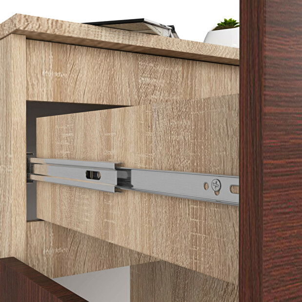 Comodă Kilos (stejar sonoma + wenge)