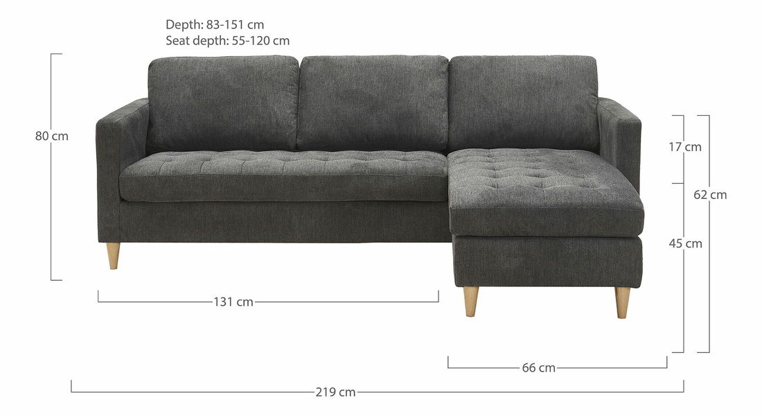 Colțar Fiorina (gri închis)