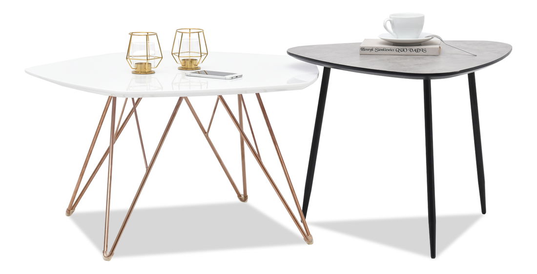 Dohányzóasztal Petal Zest Xl (fehér + fekete)