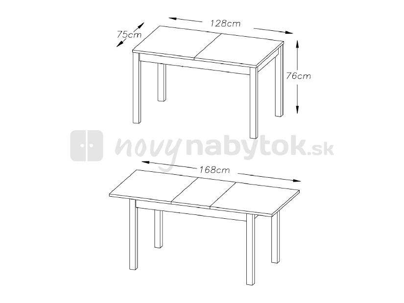 Jedálenský stôl Angelo STM18 wenge 269 (pre 4 až 6 osôb)