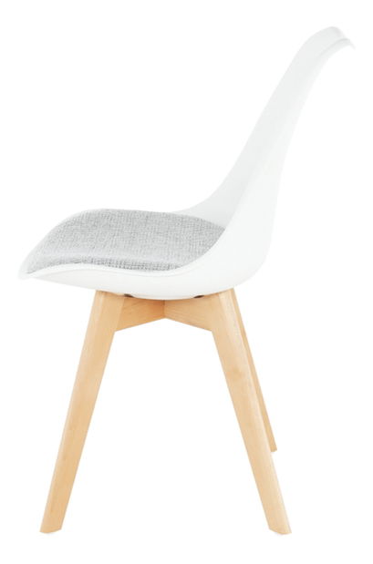 Scaun de sufragerie Damaria (alb + gri deschis)