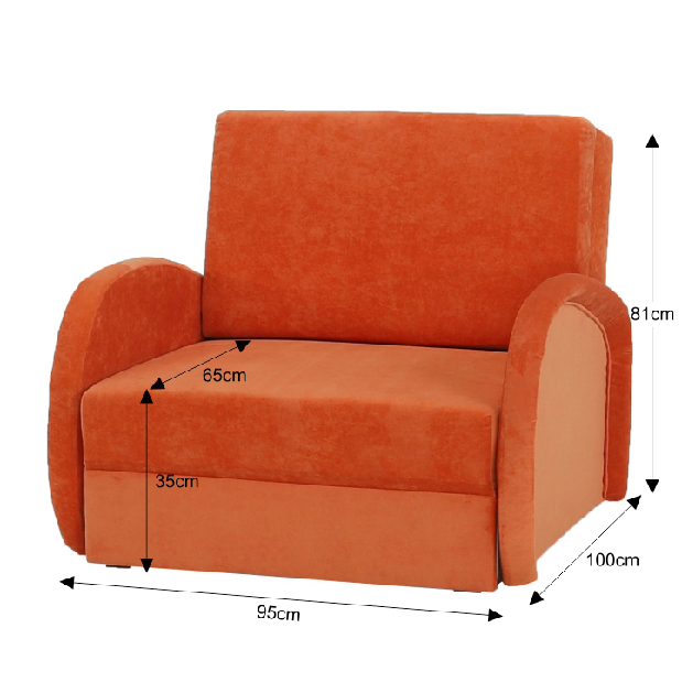 Fotelja Miliore 1 (narančasta) *rasprodaja