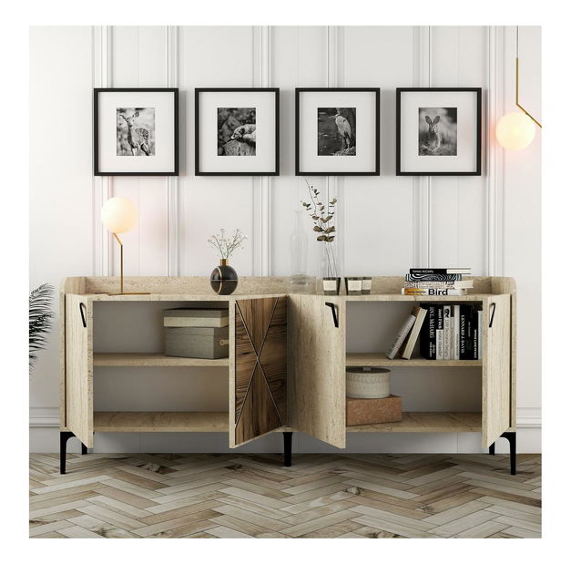 Skrinka Venedikt (orech + travertín)