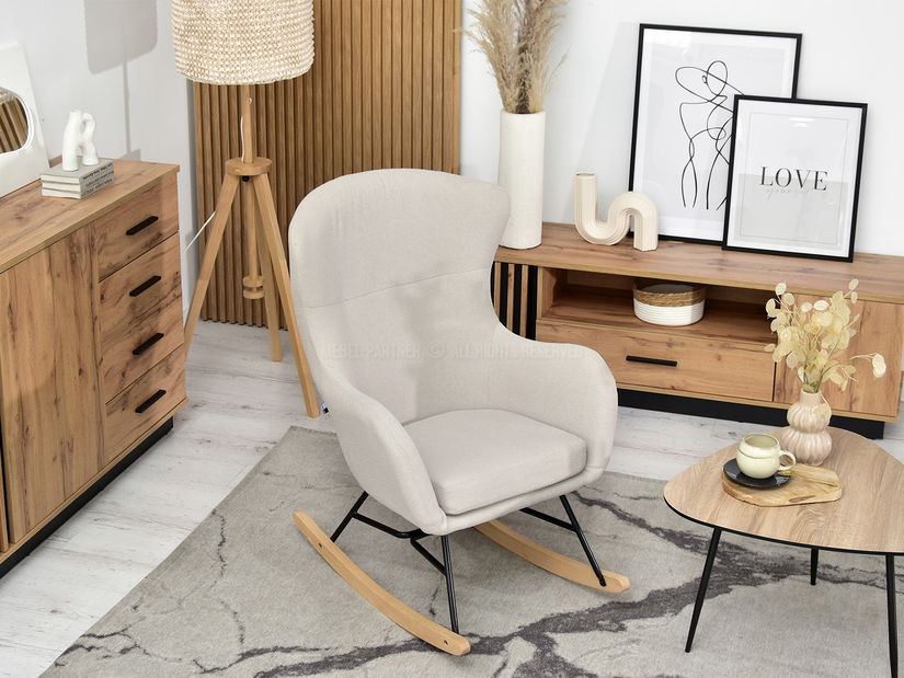 Fotoliu Nesia (bej + fag negru)