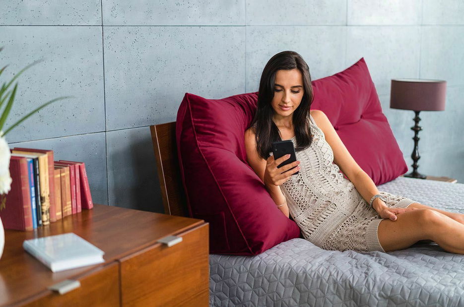 Vankúš 180 cm Naturlig Trinny (bordová)