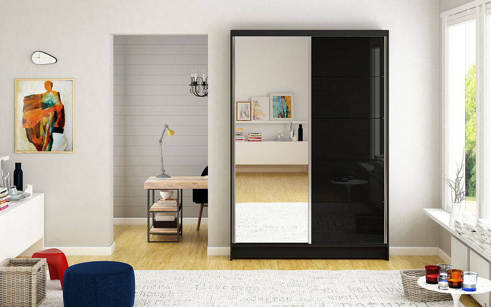 Dulap de haine Marisol 5 (negru + negru)