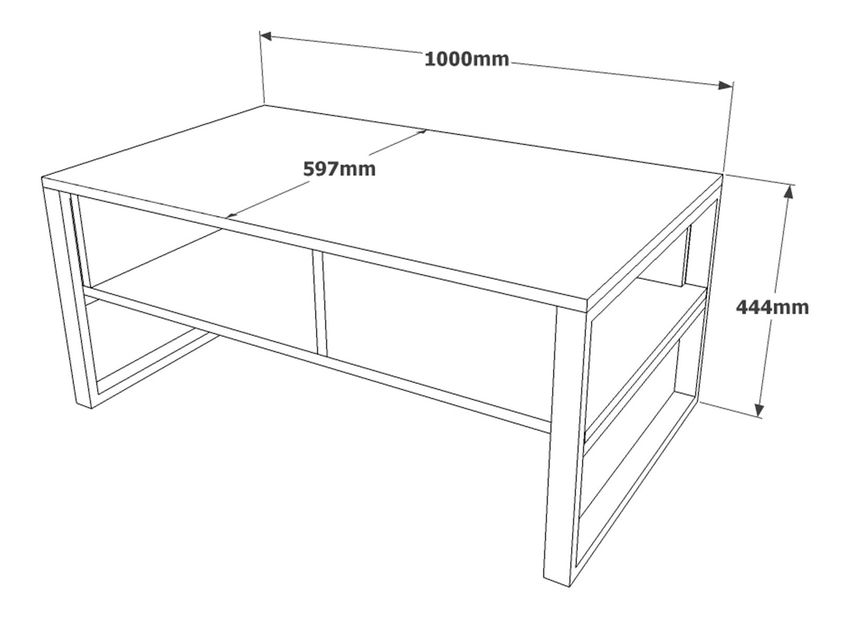 Măsuță de cafea Mele 34 (pin antlantic)