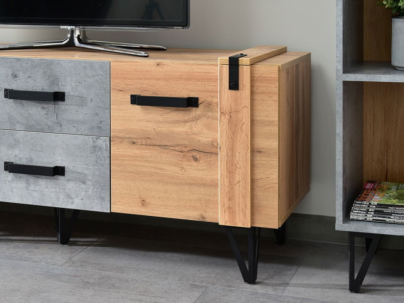 Nappali fal Subrayado 02 (tölgy + fekete)