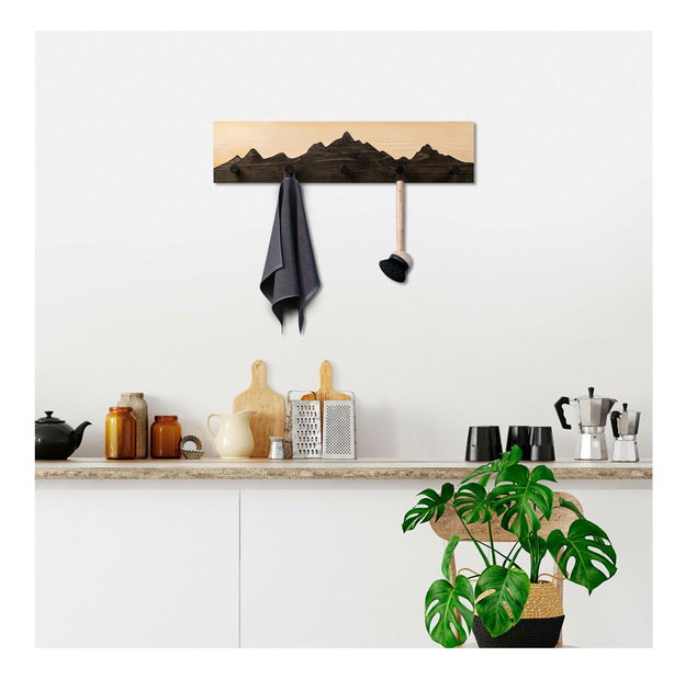 Zidna vješalica Notopo (priordna + crna) 