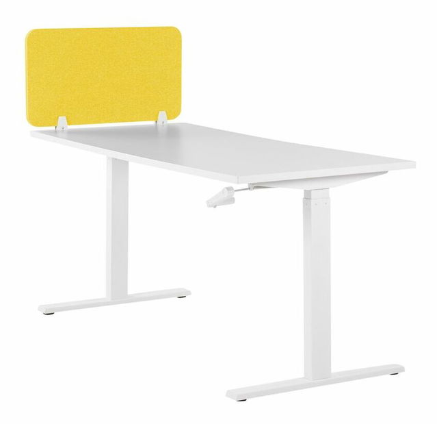 Prepážka na pracovný stôl 72 x 40 cm Walda (žltá) 