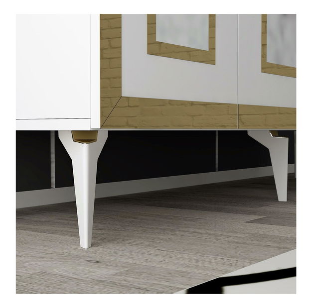 Dulap Pemava 1 (alb + auriu) 