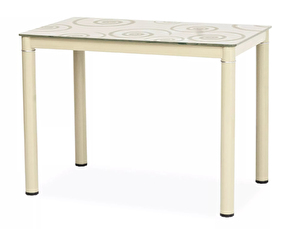 Blagovaonski stol 100 cm Damion (krem + krem) (za 4 osobe)