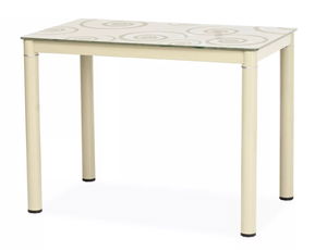 Blagovaonski stol 100 cm Damion (krem + krem) (za 4 osobe)