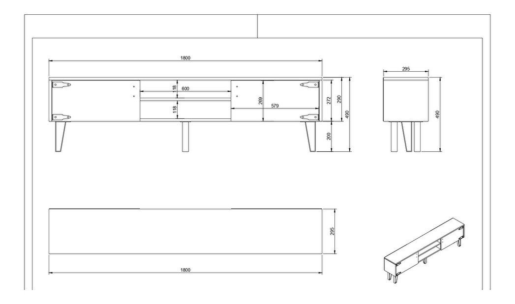 Mobilier living Ateny 2 (Nuc + Negru)