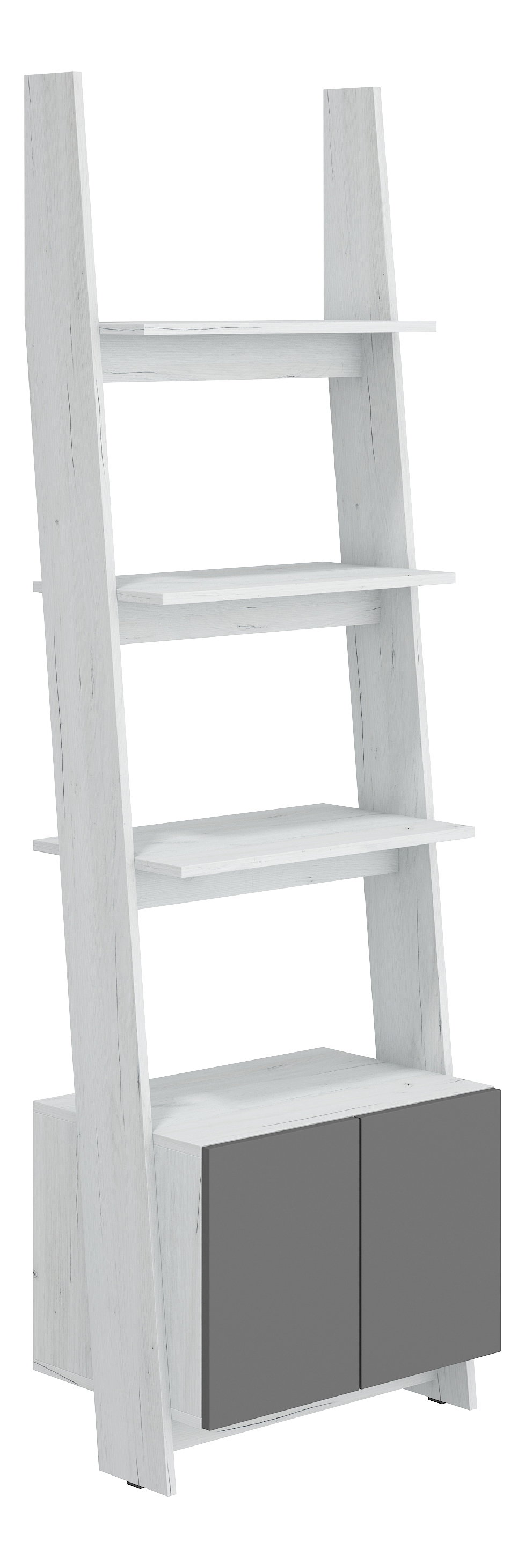 Regál szekrénnyel 60 cm Raul (fehér + grafit)