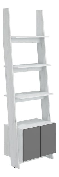 Regal s ormarićem 60 cm Raul (bijela + grafit)