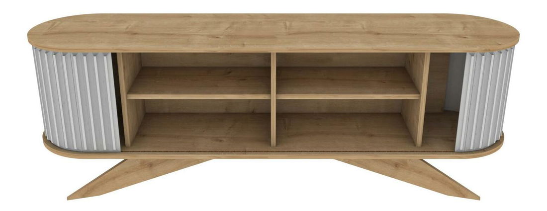 TV asztal/szekrény Stark 180 (zafír tölgy + fehér) 