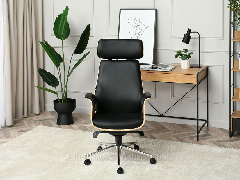 Kreslo Lionel (dub čierny + chrómová)