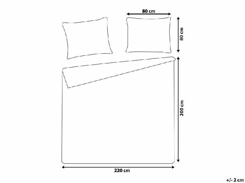 Posteljina 200 x 220 cm Ernest (plava) (u kompletu s jastučnicama)