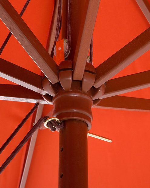 Vrtni suncobran 270 cm TRATORIA II (drvo) (svijetlo crvena)