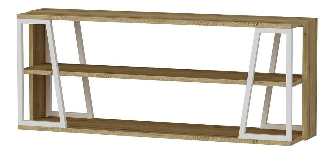 Regál Nidupe 7 (zafír tölgy + fehér) 