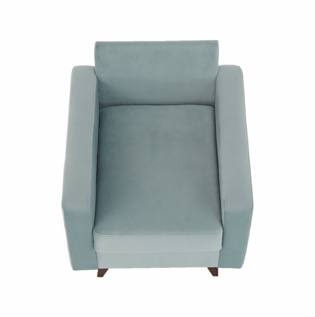 Relaxačné kreslo Merina (mentolová + orech)