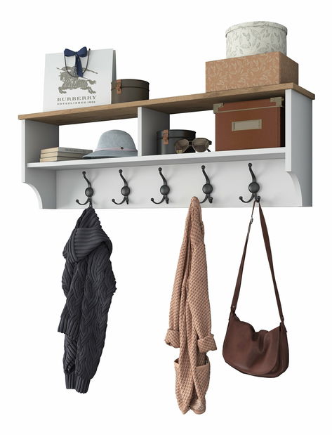 Vješalica Pixie 2460 (bijela + orah)