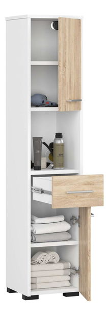 Kúpeľňová skrinka Farid TYP3 (biela + dub sonoma)