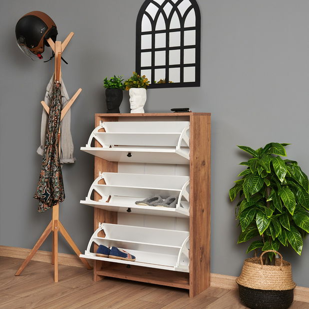 Ormarić za obuću Tuvantille S (bijeli bor)