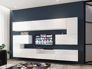 Set za dnevni boravak Berny 57 (bijela + bijeli sjaj)