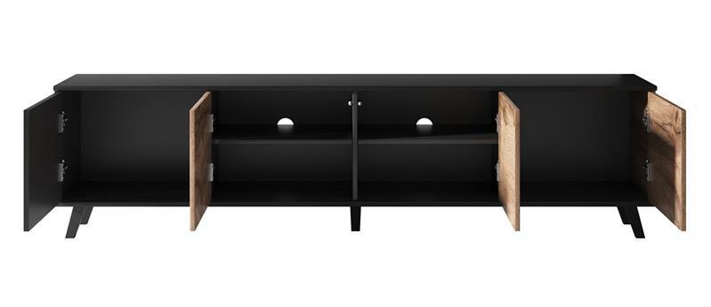 TV stolić Remali (crna + hrast wotan)