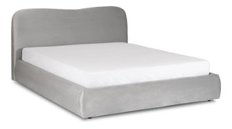 Manželská posteľ 160 cm Batalos (sivá) (s roštom) (s úl. priestorom)