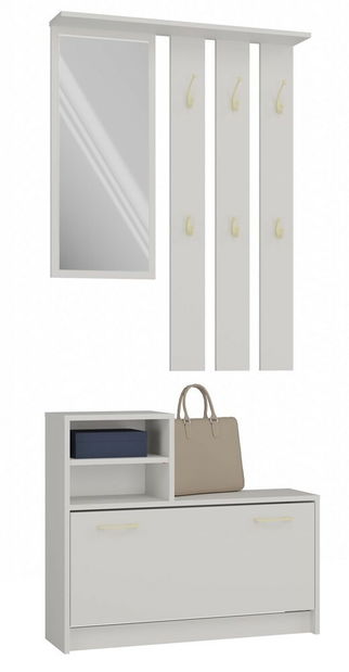 Set mobilier hol Vayan 1 (cashmir) (cu oglindă)