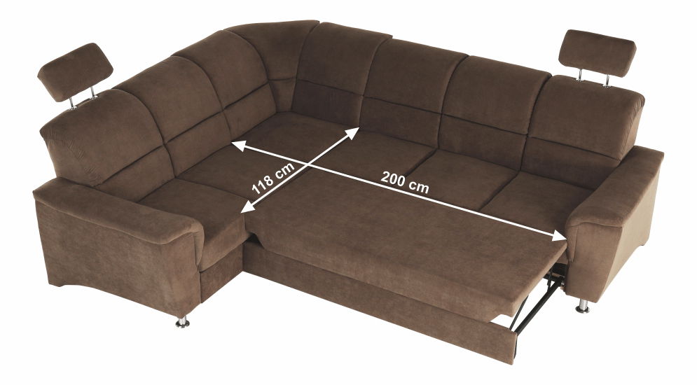 Kutna garnitura Stan (smeđa) (L) 