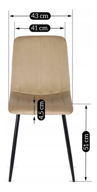 Scaun sufragerie Imprimir (bej + negru) 